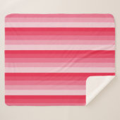 Ombre Streifen in Rot bis Rosa Sherpadecke (Vorderseite (Horizontal))