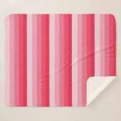 Ombre Streifen in Rot bis Rosa Sherpadecke (Vorderseite (Horizontal))