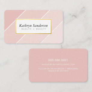 OMBRE-STREIFEN modern stilvoll chic süß rosa Visitenkarte