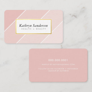 OMBRE-STREIFEN modern stilvoll chic süß rosa Visitenkarte