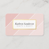 OMBRE STRIPE modern stylish chic cute blush pink Visitenkarte (Vorderseite)