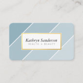 OMBRE STRIPE modern stylish chic cute dusty blue Visitenkarte (Vorderseite)