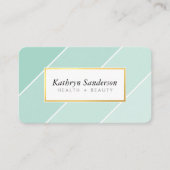 OMBRE STRIPE modern stylish chic cute mint green Visitenkarte (Vorderseite)