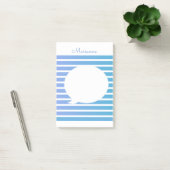 Ombré Stripes Blue Blase Post-it Notes Klebezettel (Büro)