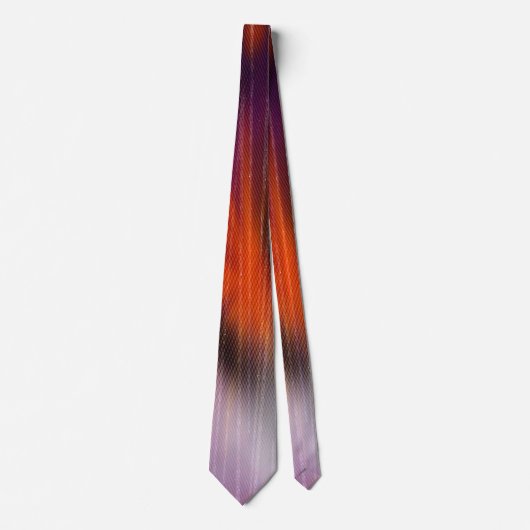 Ombre Style Lila Orange Art Stripe Krawatte (Vorderseite)