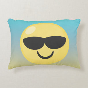 Ombre Sunglassses Emoji Dekokissen