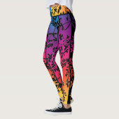 Ombre Sunset Leaf und Branch Vibranch Leggings (Links)