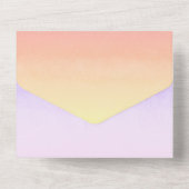 Ombre Sunset Rainbow Elegant CUSTOM BAT MITZVAH All In One Einladung (Rückseite)