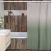Ombre Taupe Sage Green Brown Fading Duschvorhang