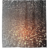 Ombre terracotta Kupfer funkelig glänzend Glitzer Duschvorhang (Vorderseite)