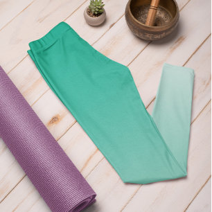 Ombre Trend Color Jade Green - Pastel Leggings