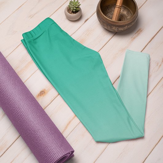Ombre Trend Color Jade Green - Pastel Leggings