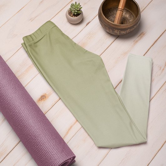 Ombre Trend Color Olive Green - Pastell Leggings