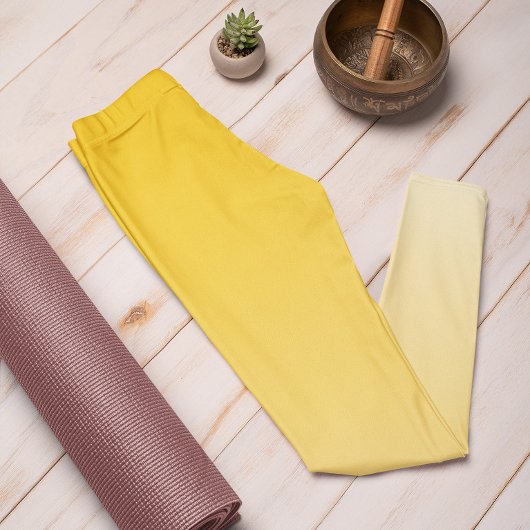 Ombre Trend Color Sunburst Yellow Pastel Leggings