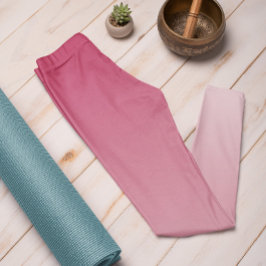 Ombre Trend Color Vibrant Magenta Pastel Leggings