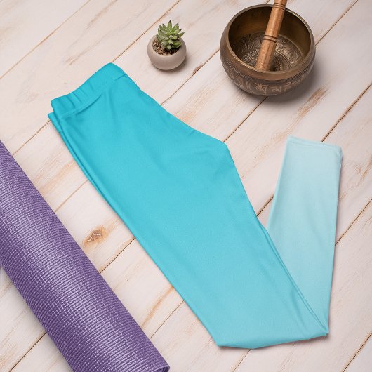 Ombre Trend Color Vivid Cyan - Pastel Leggings