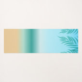 Ombre Tropical Beach Summer Vibes Yoga Mat Yogamatte (Rückseite (Horizontal))