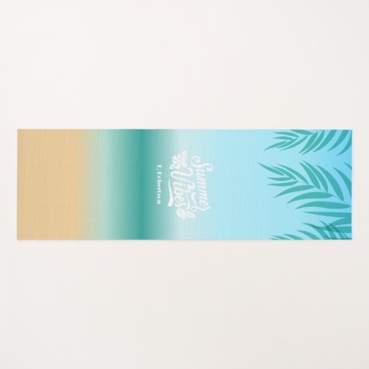 Ombre Tropical Beach Summer Vibes Yoga Mat Yogamatte (Vorderseite (Horizontal))