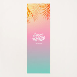 Ombre Tropical Beach Sunset Individuelle Name Yogamatte