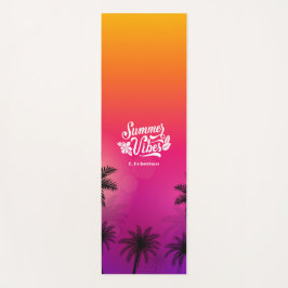 Ombre Tropical Summer Night Vibe Individuelle Name Yogamatte