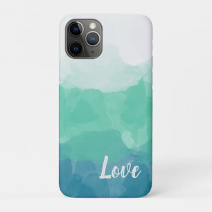 Ombre Türkis Blau und Neo Mint Liebe Gradient Case-Mate iPhone Hülle