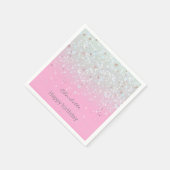 Ombre und Glitzer Geburtstag Serviette (Ecke)