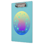 Ombre unicorn mit Dankbarkeit Klemmbrett (Links)