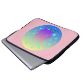 Ombre unicorn mit Dankbarkeit Laptopschutzhülle (Vorne Knopf)