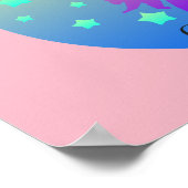 Ombre unicorn mit Dankbarkeit Poster (Ecke)