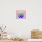Ombre unicorn mit Dankbarkeit Poster (Küche)