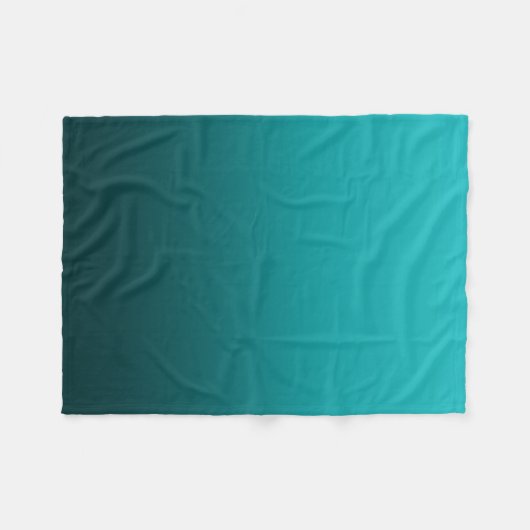 Ombre verblassen aquamarines | fleecedecke (Vorderseite (Horizontal))