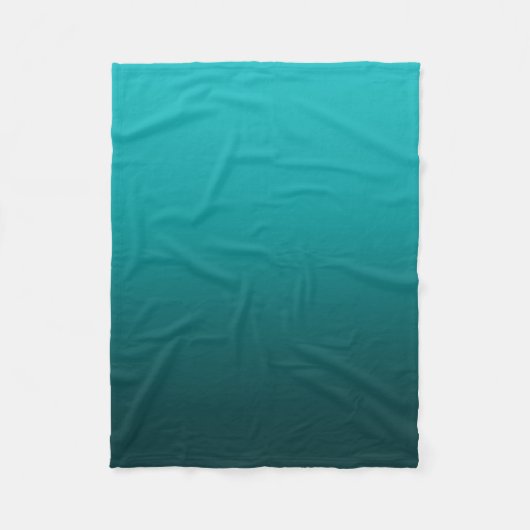 Ombre verblassen aquamarines | fleecedecke (Vorderseite)