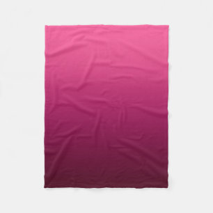 Ombre verblassen   Fuchsie Fleecedecke