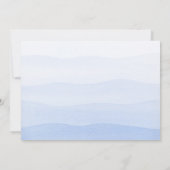 Ombre-Verlaufs-Dip-Färbung Blau Brautdusche Dankeskarte (Rückseite)