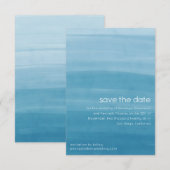 Ombre-Verlaufs-Tauchfärbung Ozeanblau Save The Date (Vorne/Hinten)