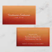 Ombre Vernetzungs-Visitenkarten in der Orange Visitenkarte (Vorne/Hinten)