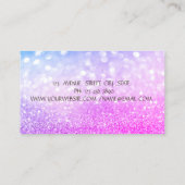 Ombre Violet Bokeh Gold Tree Yoga Instructor Visitenkarte (Rückseite)