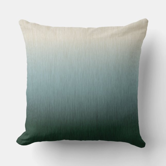 Ombre Waldgrün-Cream Kissen (Vorderseite)