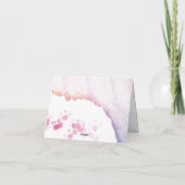 Ombre Wasserfarbe gefaltet Danke Karte (Rückseite)