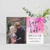Ombre Wasserfarbe Hochzeit Speichern Sie die Datum Save The Date (Stehend Vorderseite)