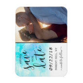 Ombre Wasserfarbe Speichern Sie das Datumsfenster Magnet (Vertikal)