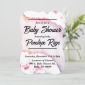 Ombre Wasserfarbenschutzkarte Einladung (Stehend Vorderseite)