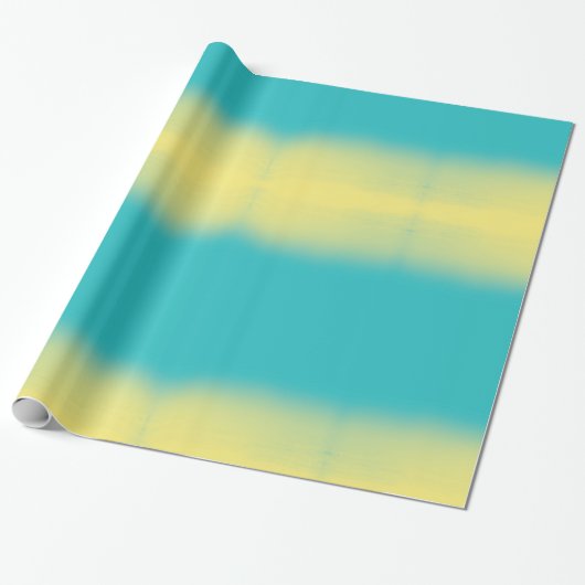 Ombre Watercolor-Beschaffenheit - aquamarines Geschenkpapier (Ungerollt)