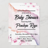 Ombre Watercolor Einladung (Vorne/Hinten)