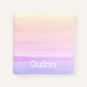 Ombre Watercolor Personalisiertes Notebook Notizblock