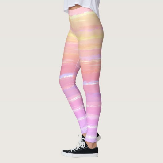 Ombre Watercolor Pink Yellow Leggings (Links)