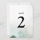 Ombre Watercolor Tischnummer | GREEN (Vorderseite)