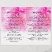 Ombre Watercolor Wedding Bi-fold Programs - Pink (Rückseite)