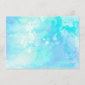 Ombre Watercolor Wedding Detail Card - Blau Begleitkarte (Rückseite)
