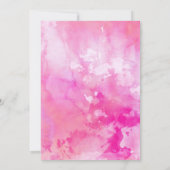 Ombre Watercolor Wedding Einladung - Rosa (Rückseite)